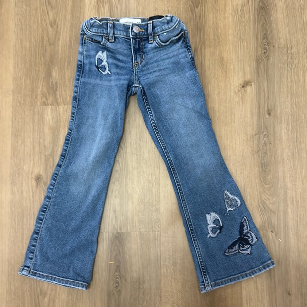 Girls, Abercrombie butterfly flare jeans size 5/6